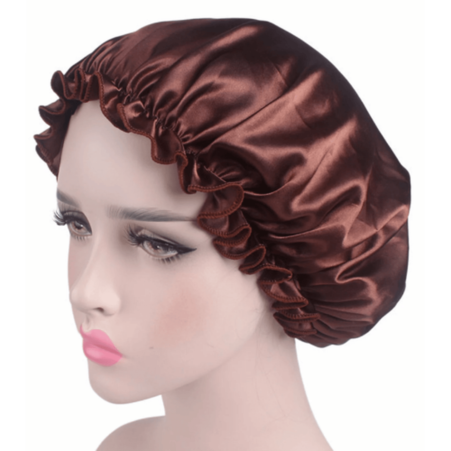 MC SATIN SLEEP CAP BROWN