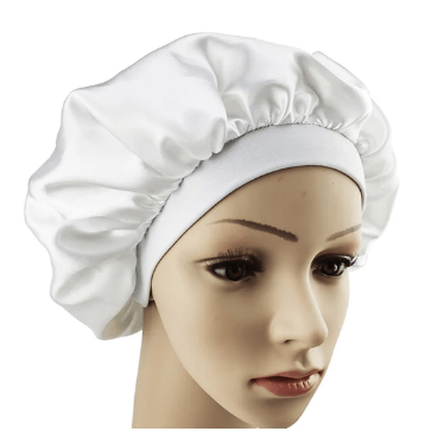 MC SATIN BONNET WHITE