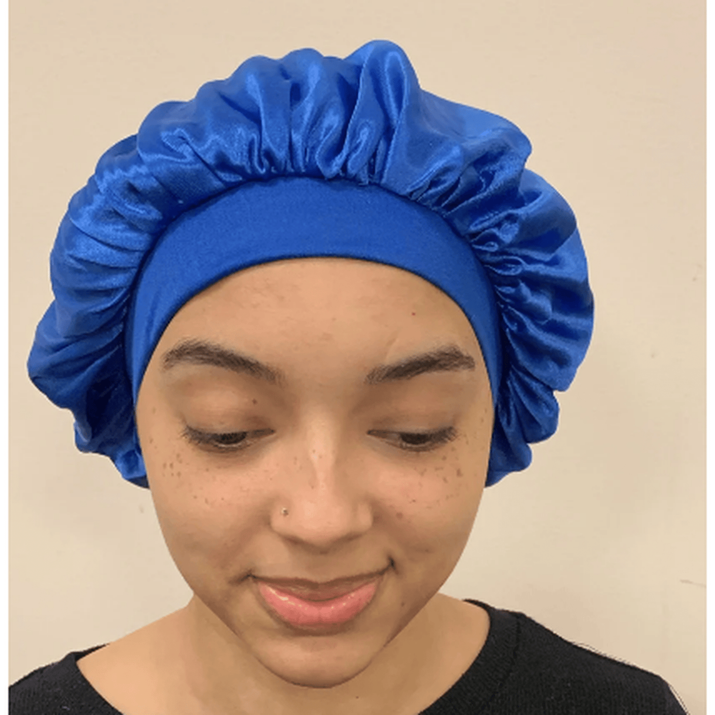 MC SATIN BONNET BLUE