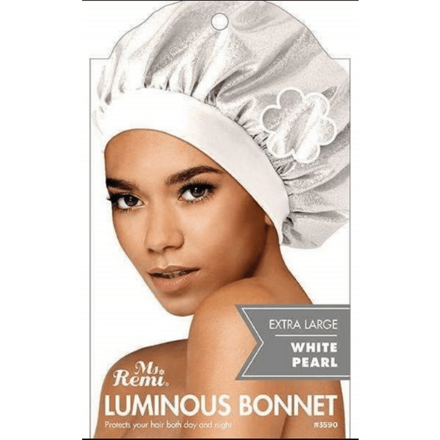 MS REMI SATIN BONNET WHITE
