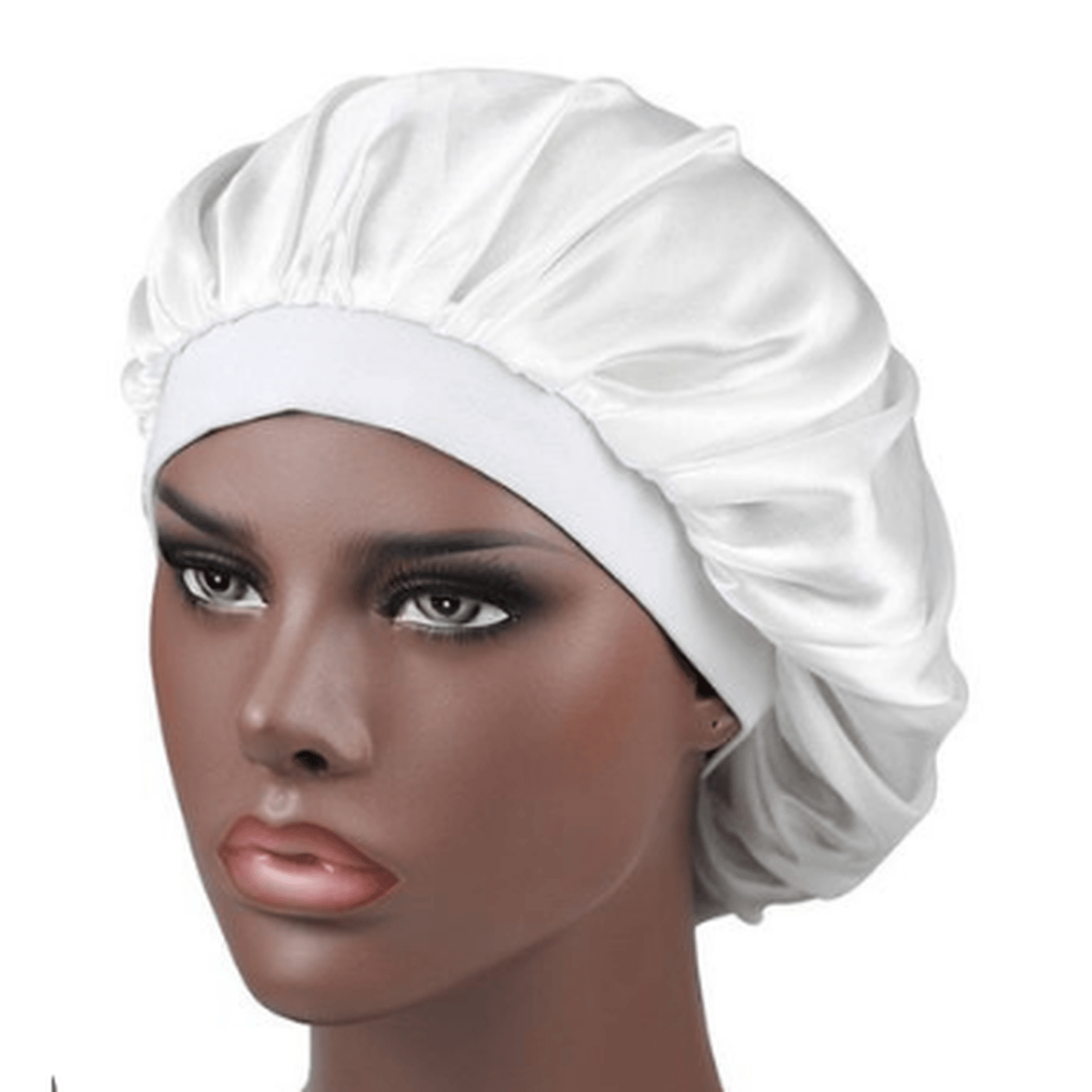 SILKY SATIN BONNET WHITE