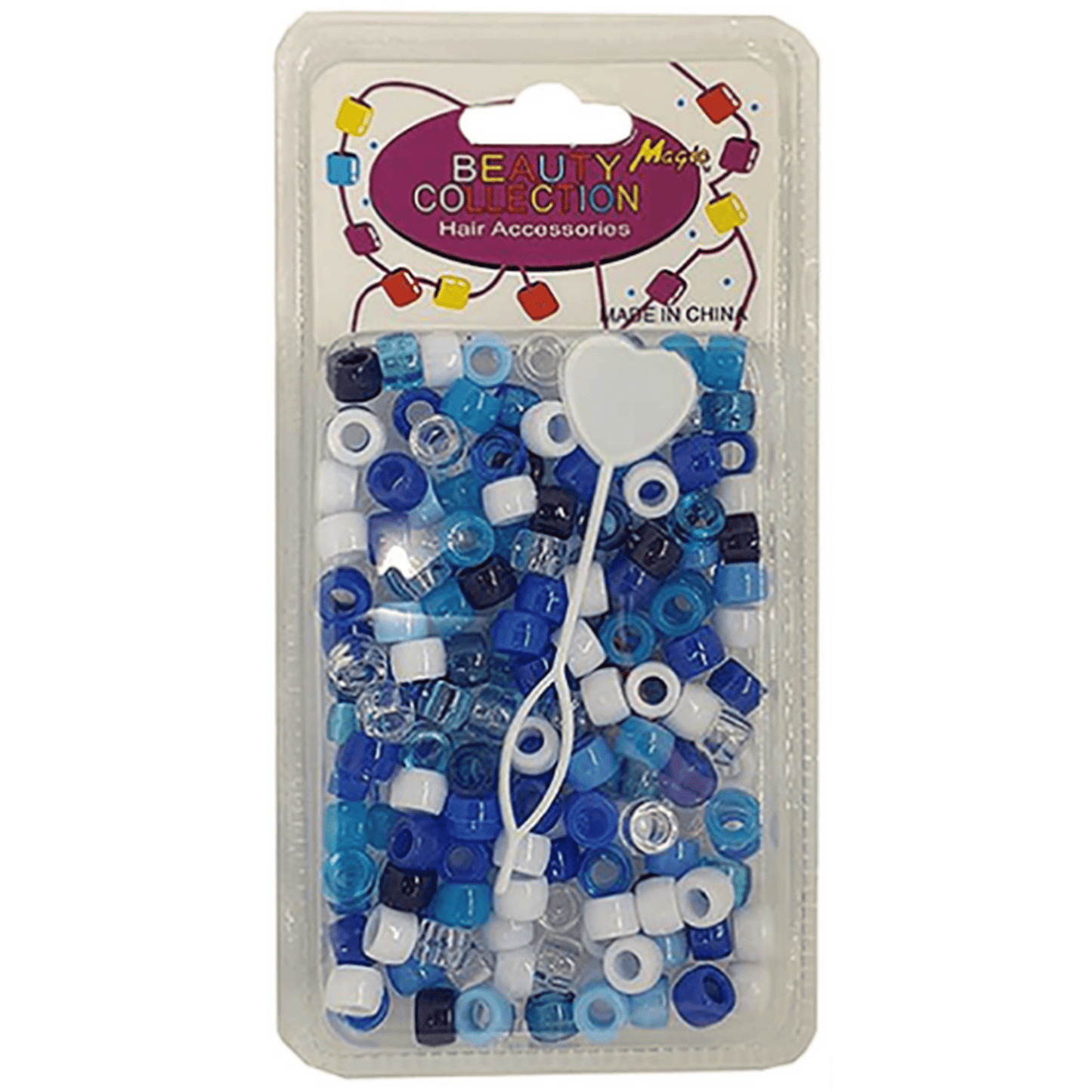 BC HAIR BEADS BLUE & WHITE