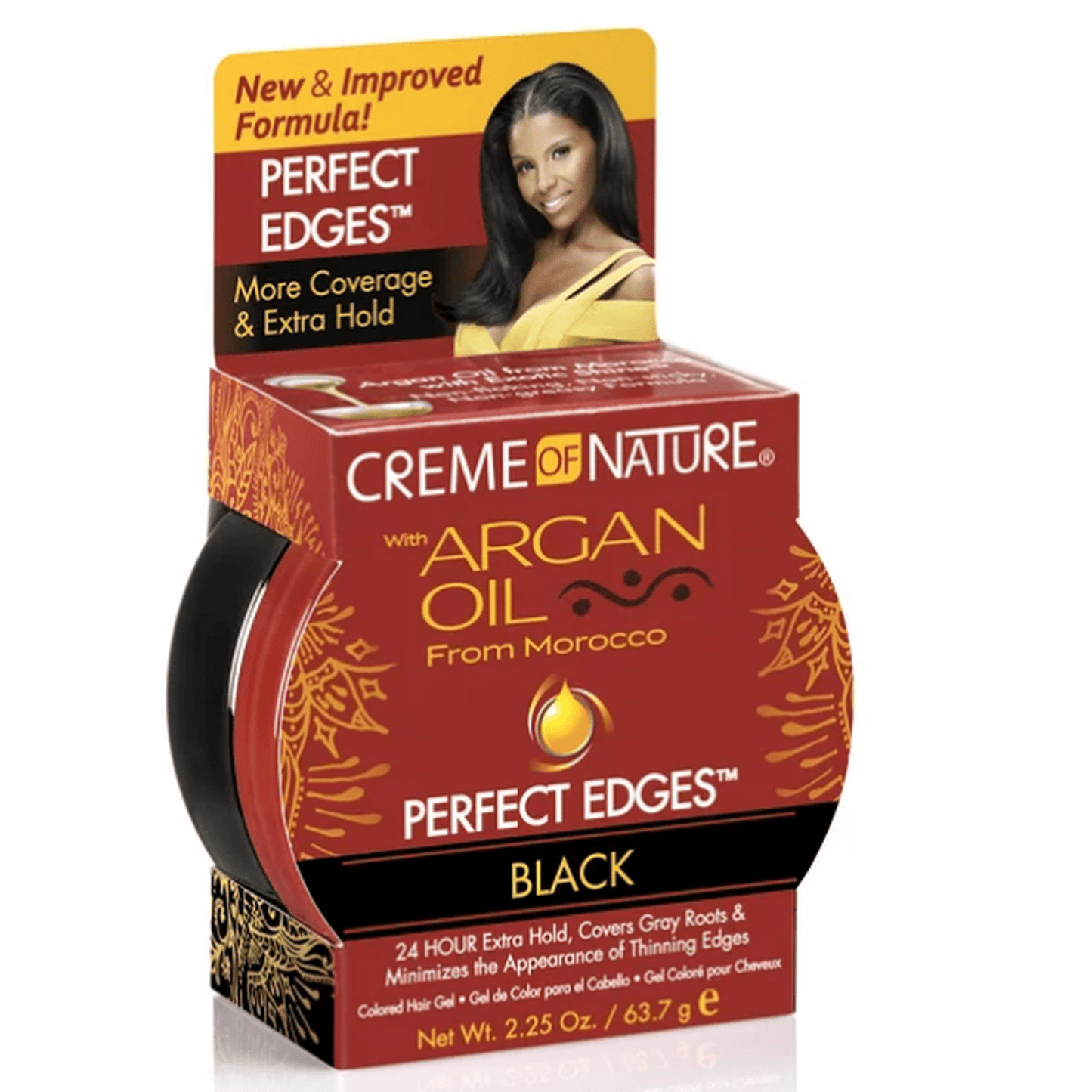 CREME OF NATURE EGDE GEL BLK 2.25OZ