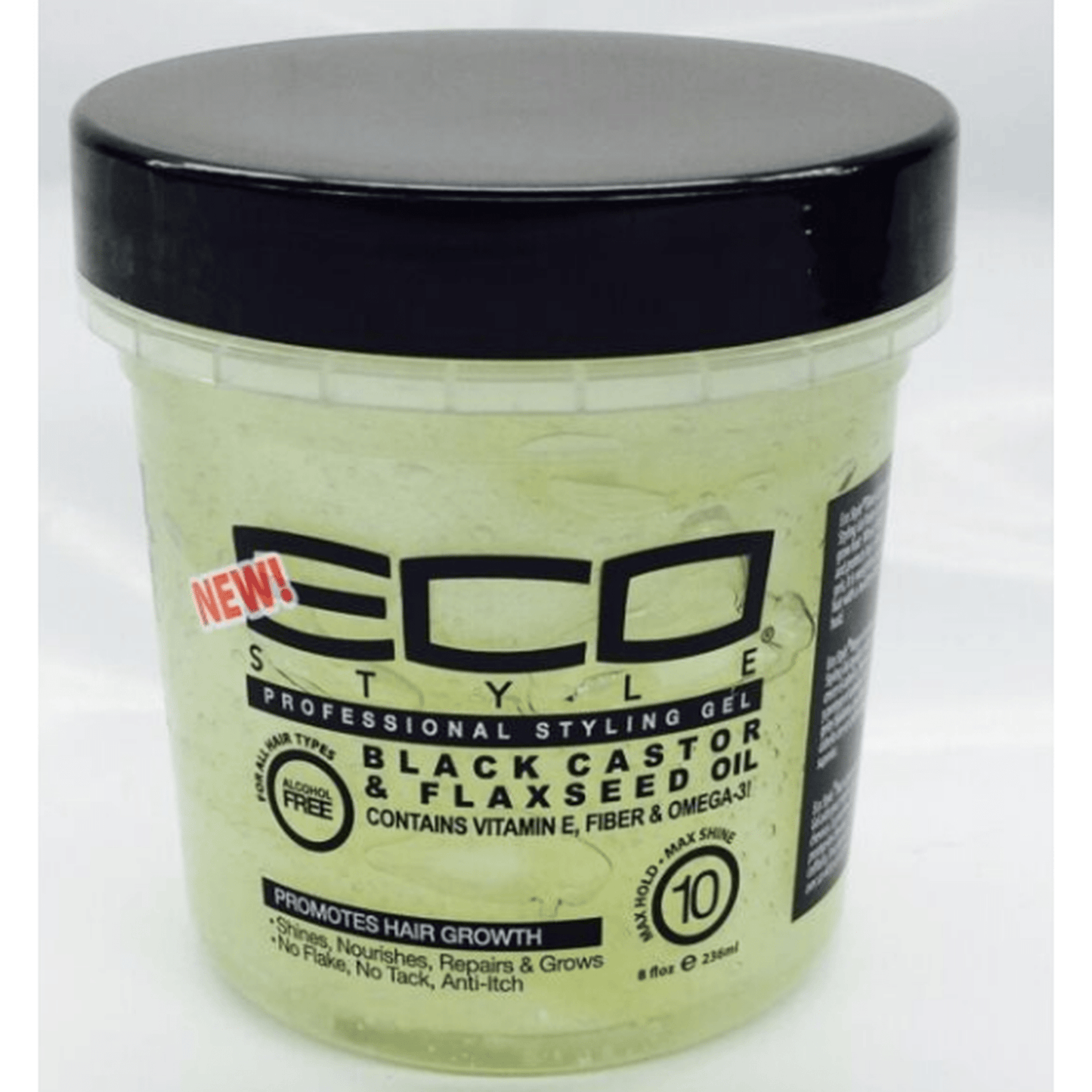 ECO STYLE BLK CAS & FLAXSEED GEL 16OZ