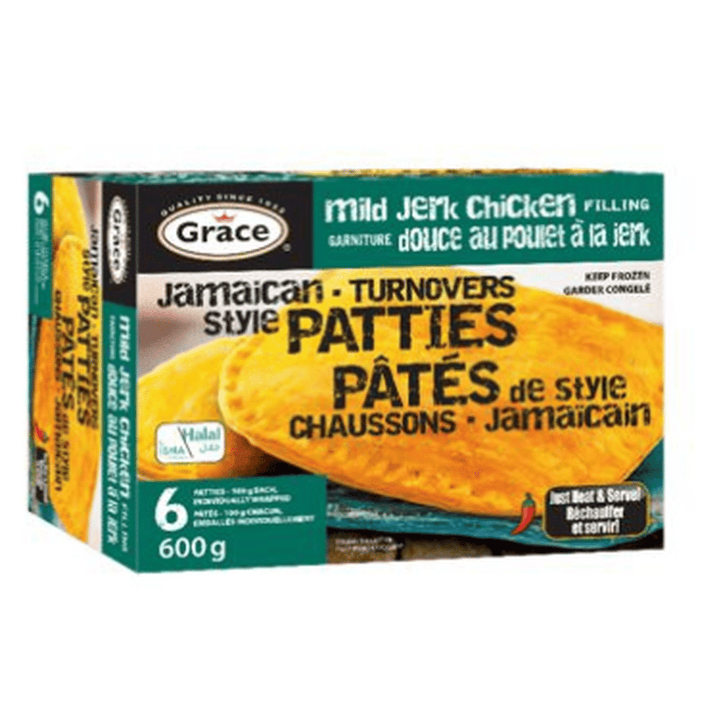GRACE MLD JERK CHICK PATTIES 600G