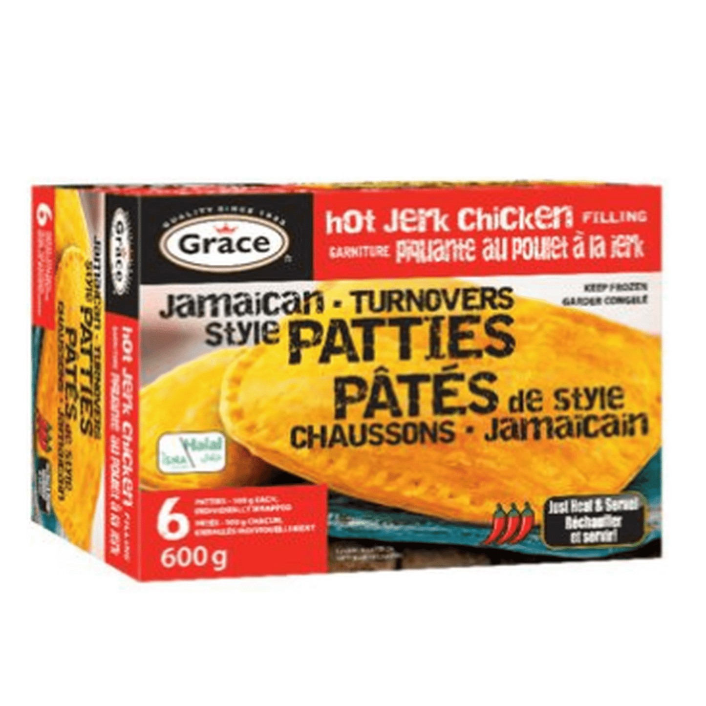 GRACE HOT JERK CHICK PATTIES 600G