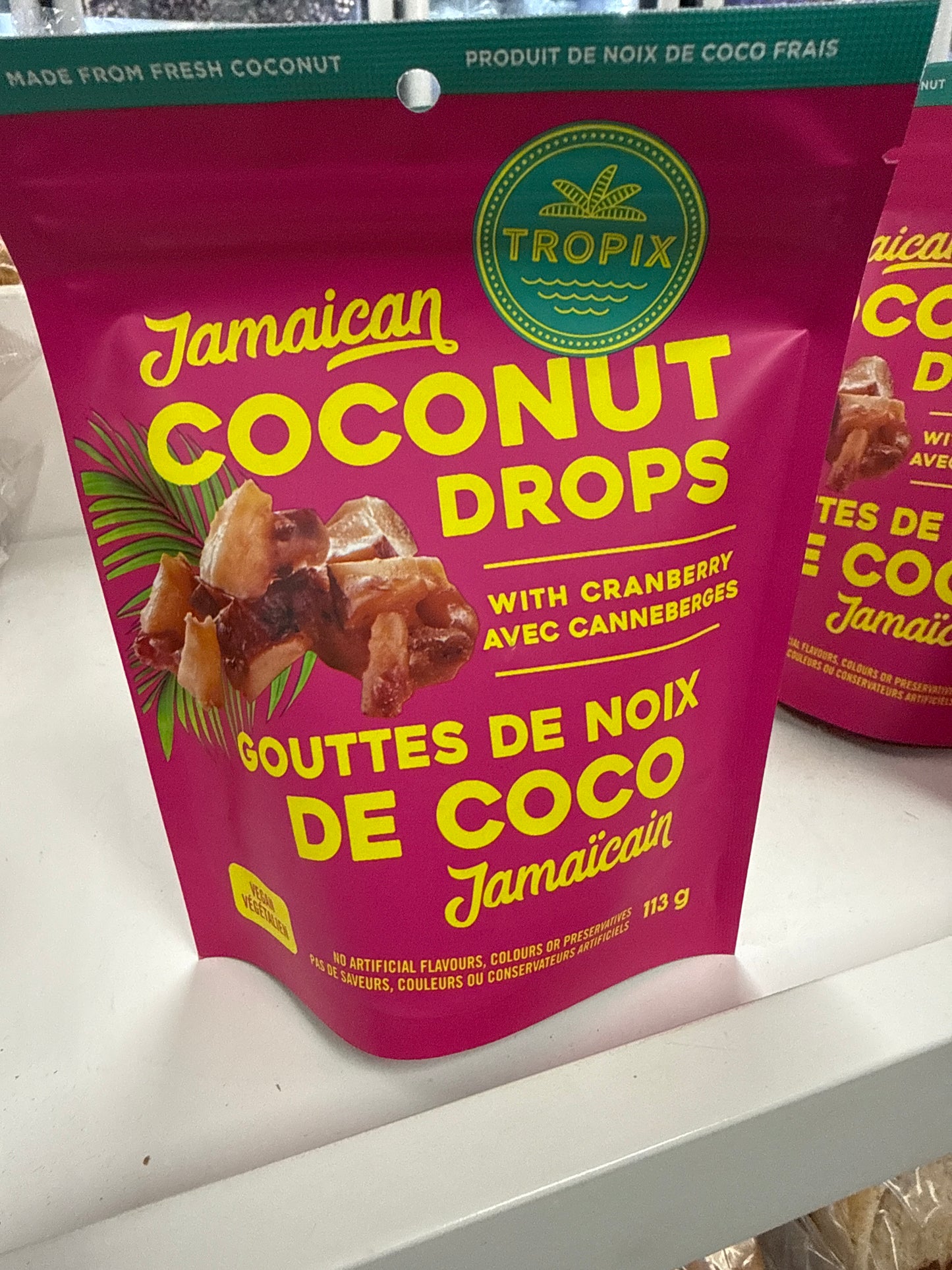 TROPIX JAM COCO DROPS W/Cranberry 113G