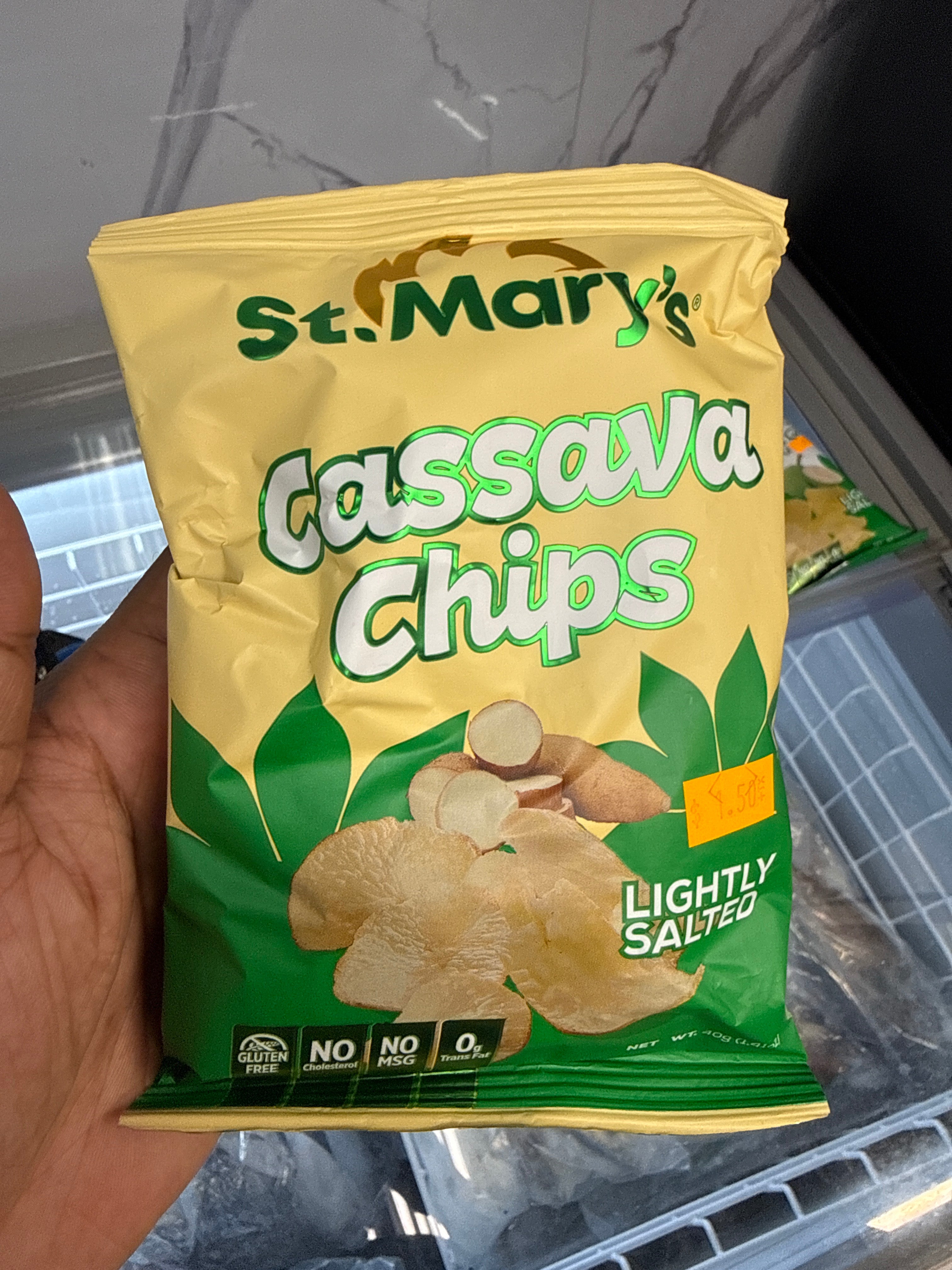 ST MARYS CASSAVA CHIPS LIGHT SALT 40G