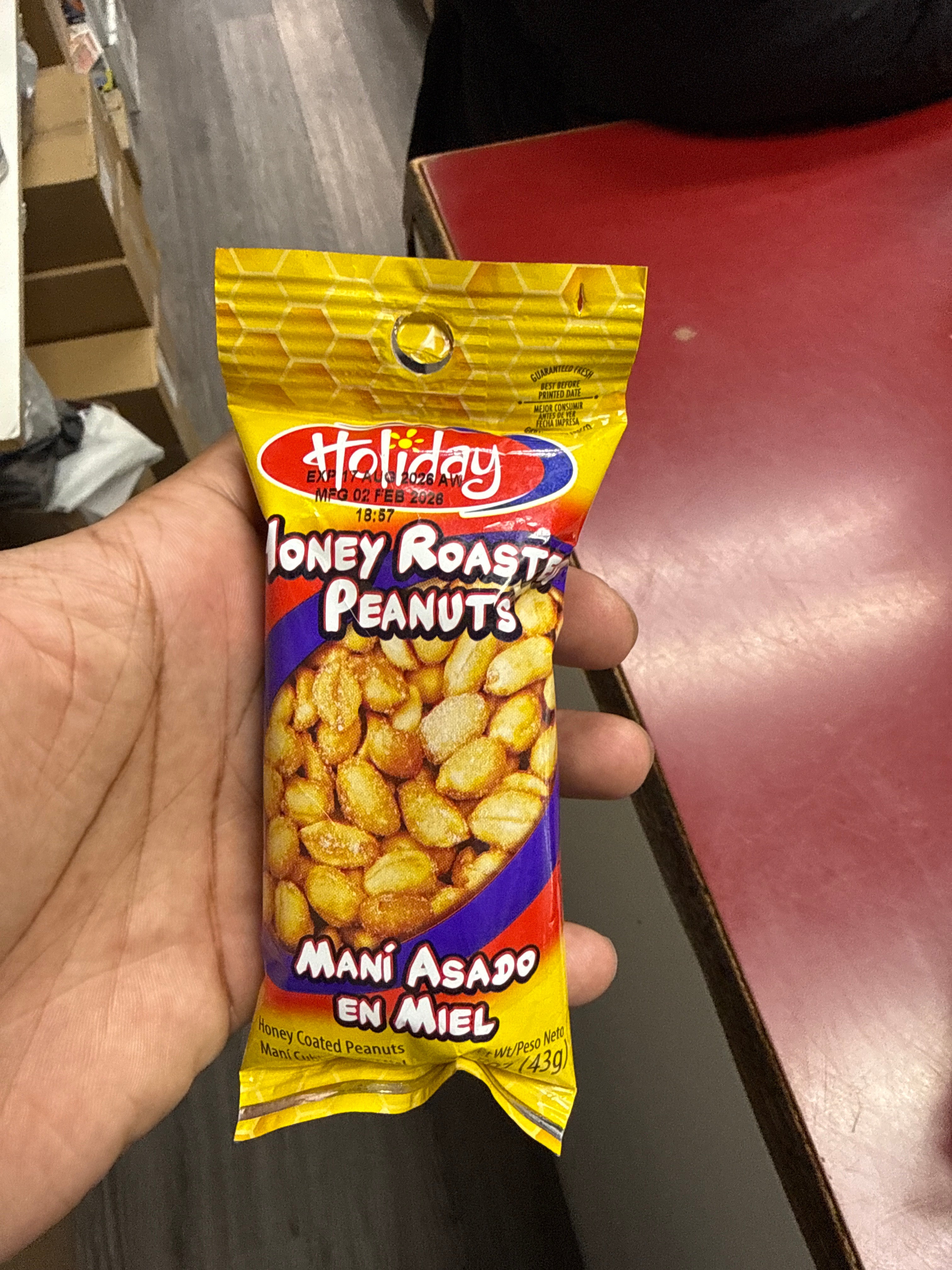 HOLIDAY HONEY ROASTED PEANUTS 60G