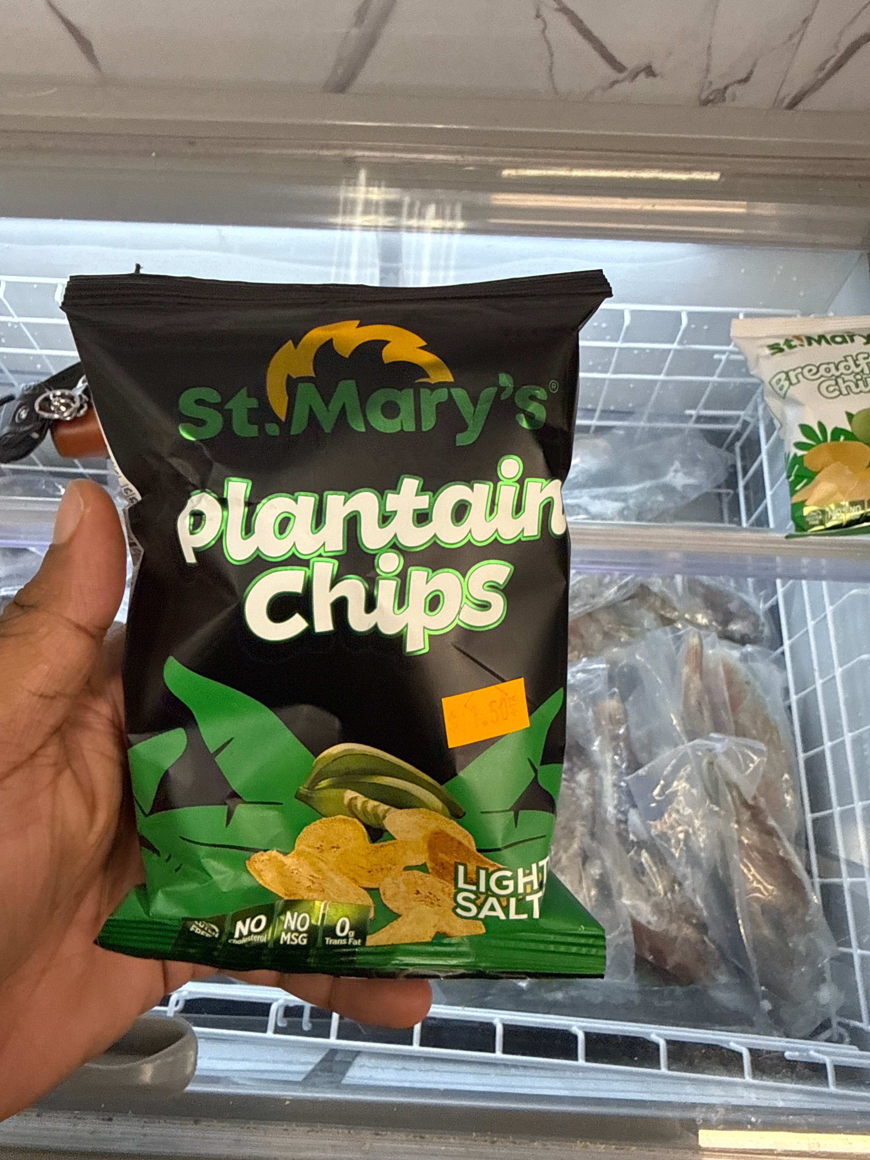 ST MARYS PLANTAIN CHIPS LIGHT SALT 40G