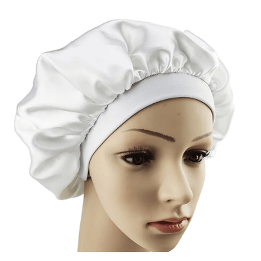 MC SATIN BONNET WHITE