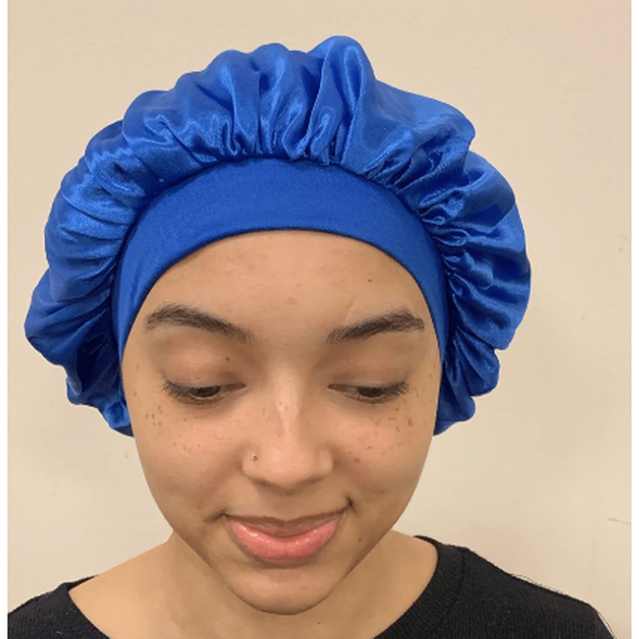 MC SATIN BONNET BLUE