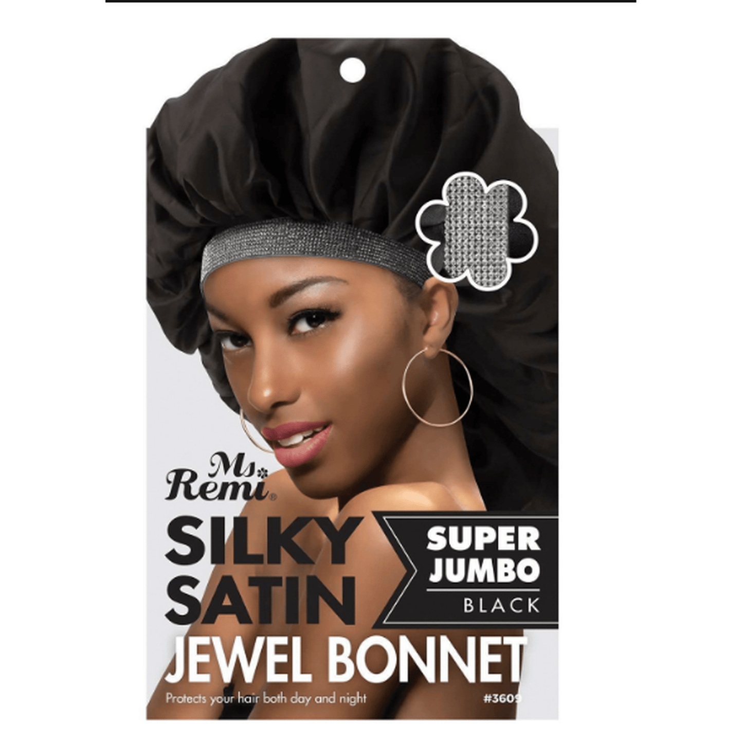 MS REMI SATIN BONNET BLK