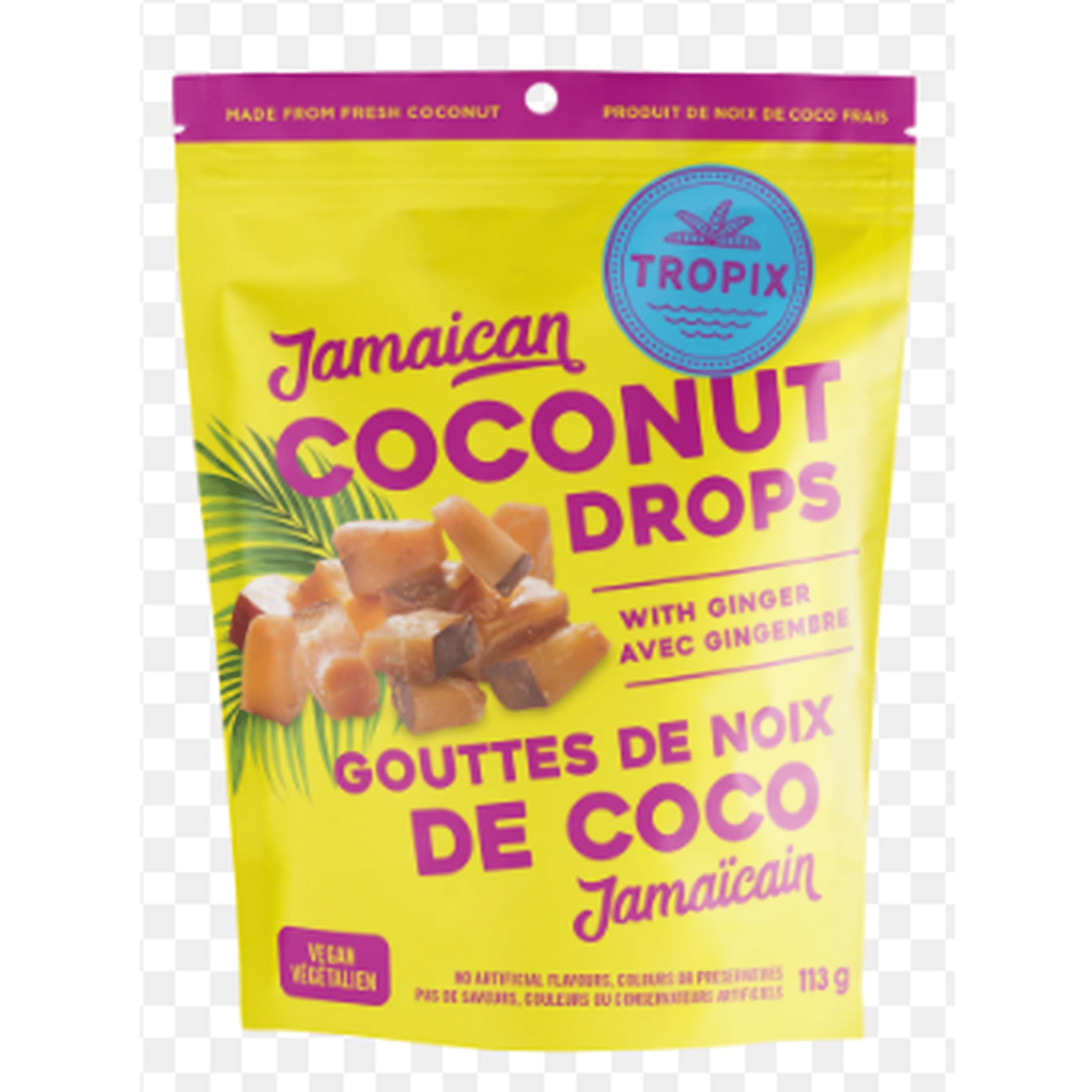 TROPIX JAM COCO DROPS W/GINGER 113G