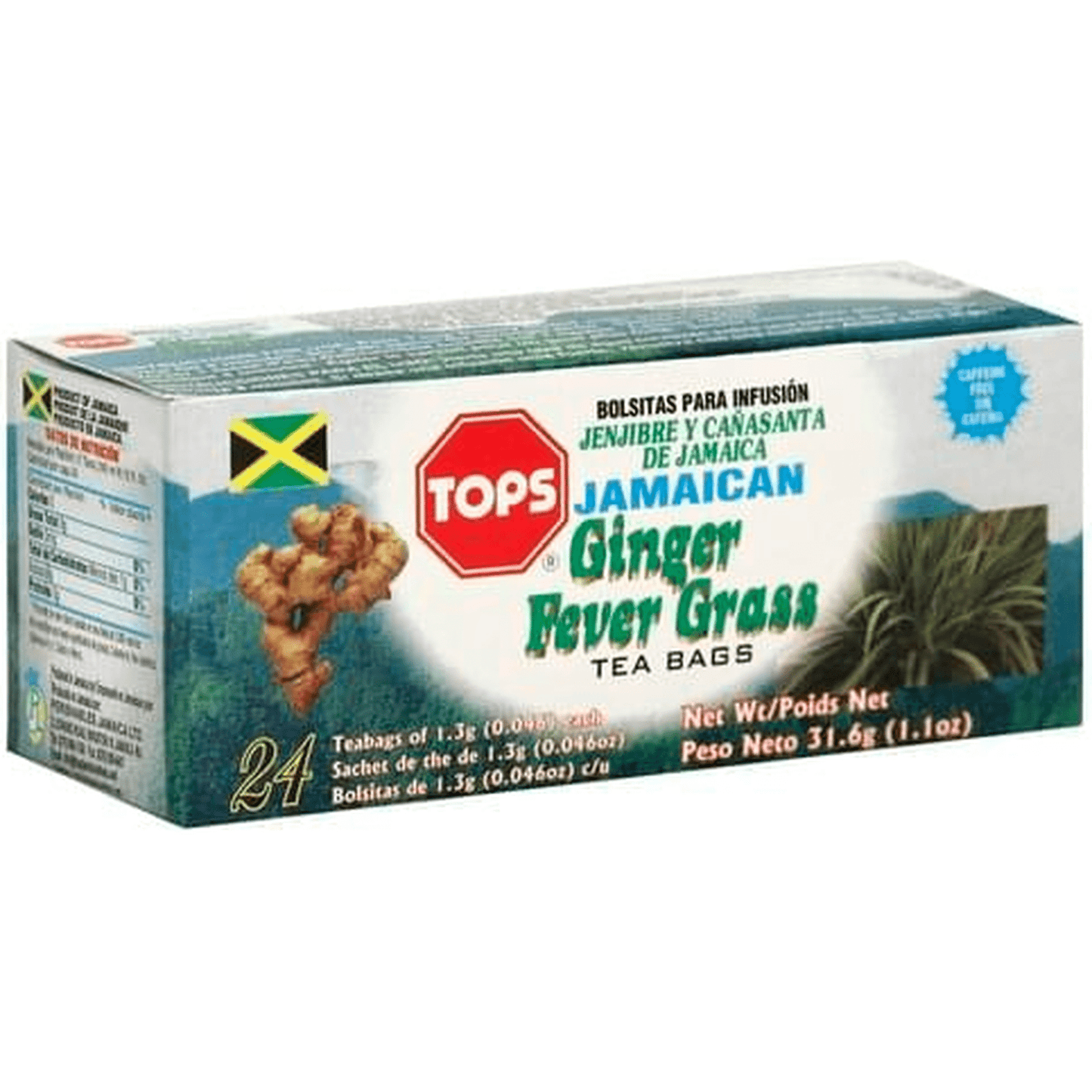 TOPS GINGER FEVER GRASS TEABAGS