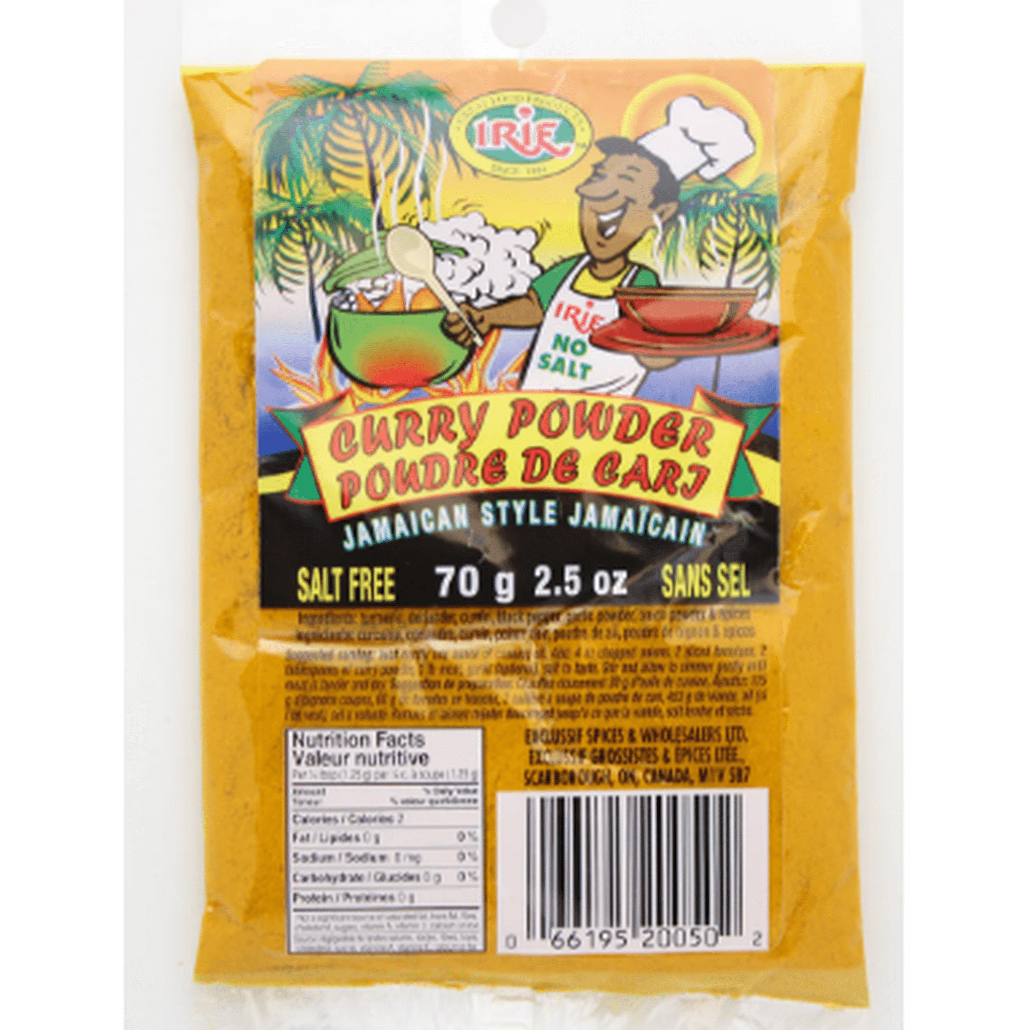 IRIE CURRY SALT FREE 70G