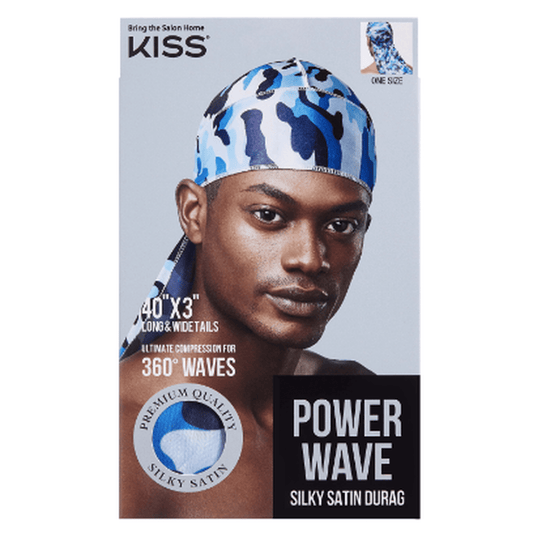 SILKY SATIN DURAG CAMO BLUE