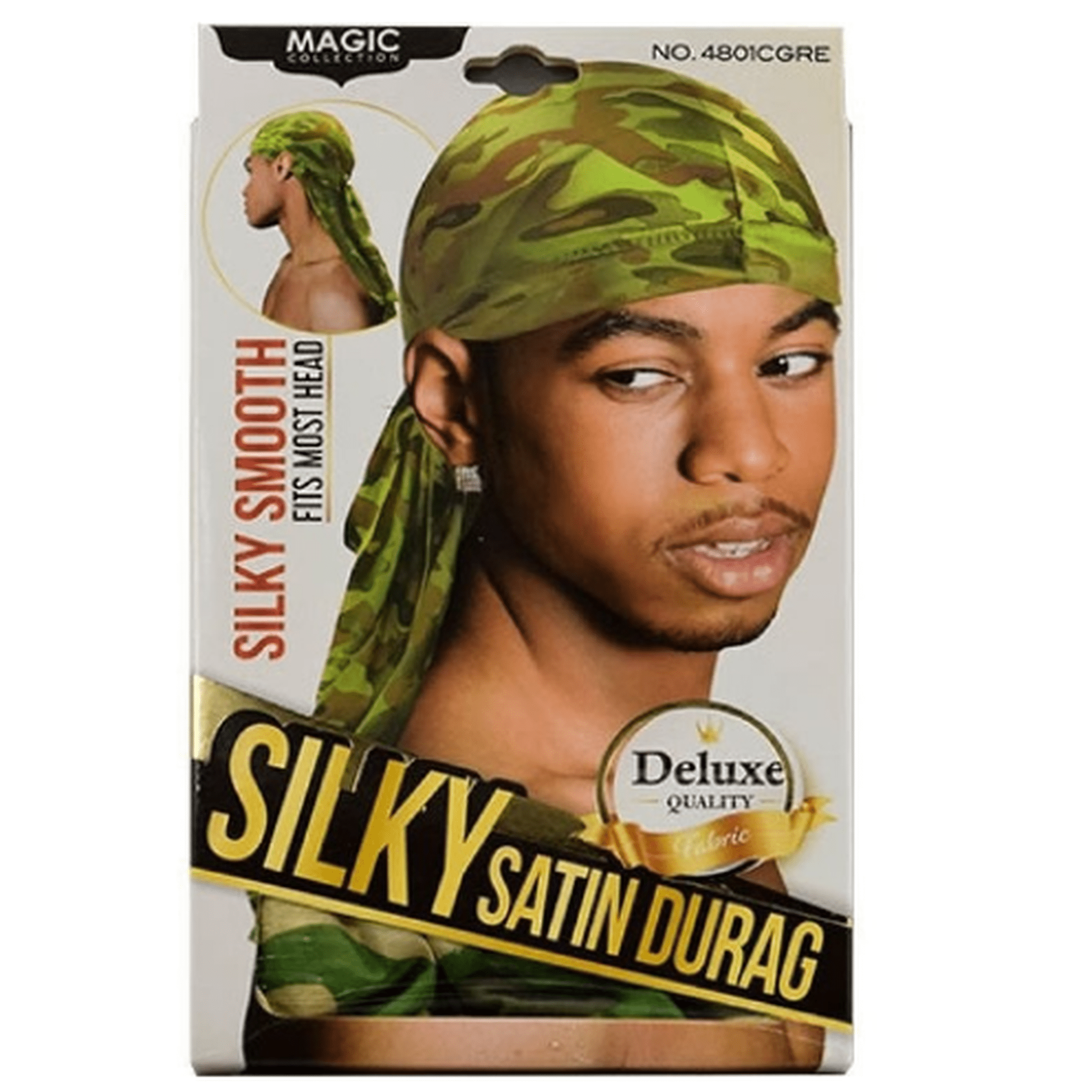 SILKY SATIN DURAG CAMO GREEN