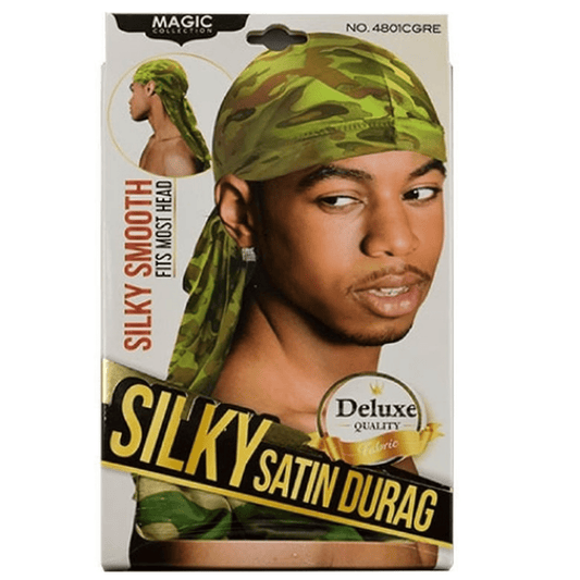 SILKY SATIN DURAG CAMO GREEN